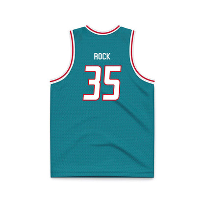 New Mexico - NCAA Men's Basketball : JT Rock - Turquoise Basketball Jersey-1