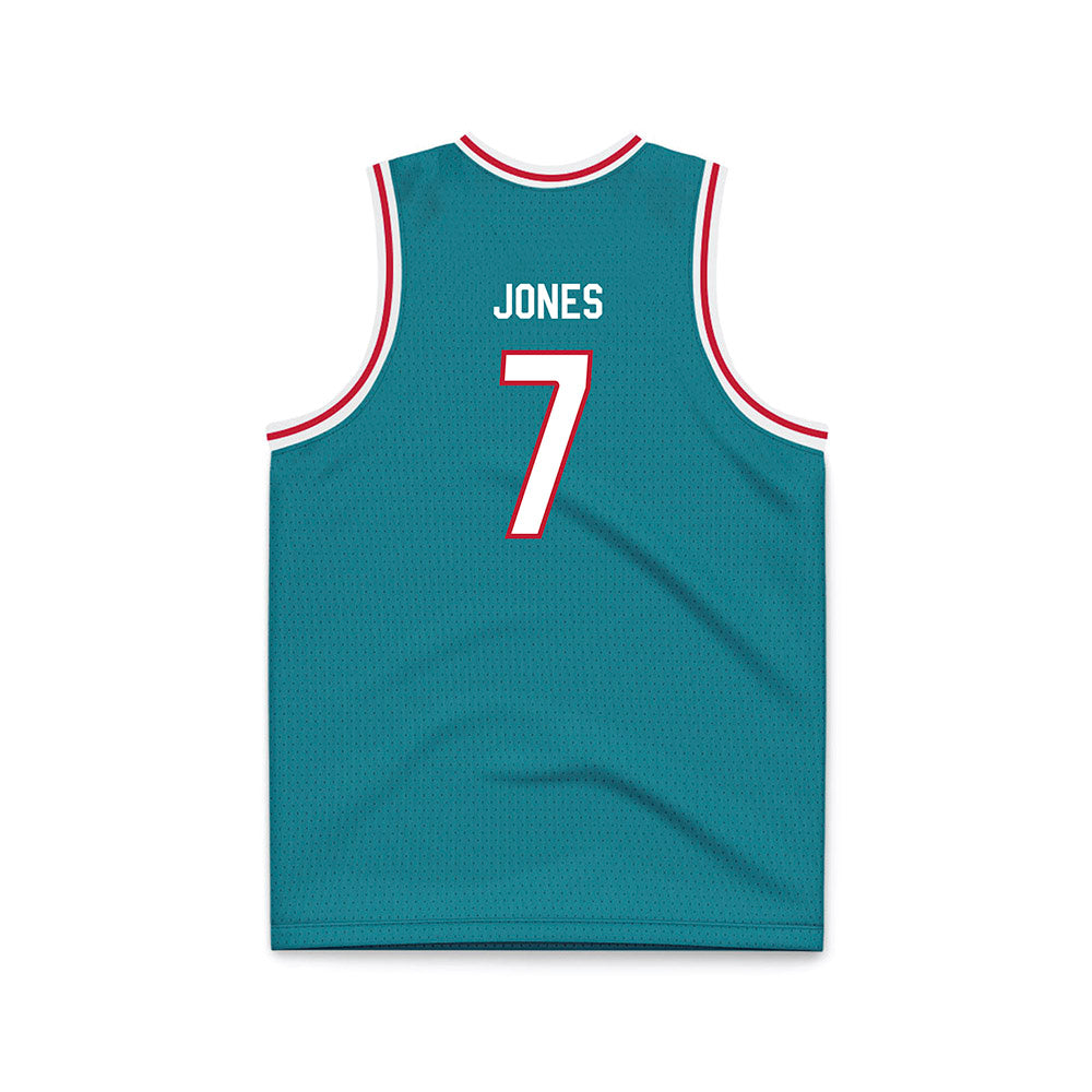 New Mexico - NCAA Men's Basketball : Sir Marius Jones - Turquoise Basketball Jersey-1
