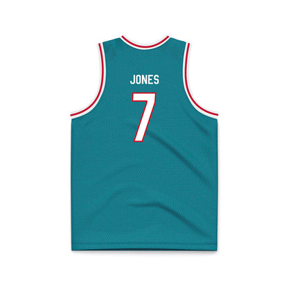 New Mexico - NCAA Men's Basketball : Sir Marius Jones - Turquoise Basketball Jersey-1