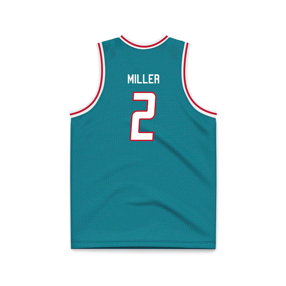 New Mexico - NCAA Men's Basketball : Tajavis Miller - Turquoise Basketball Jersey-1