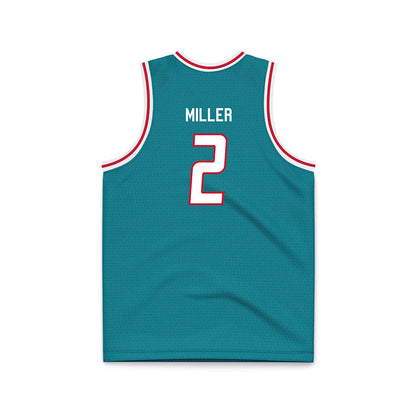 New Mexico - NCAA Men's Basketball : Tajavis Miller - Turquoise Basketball Jersey-1