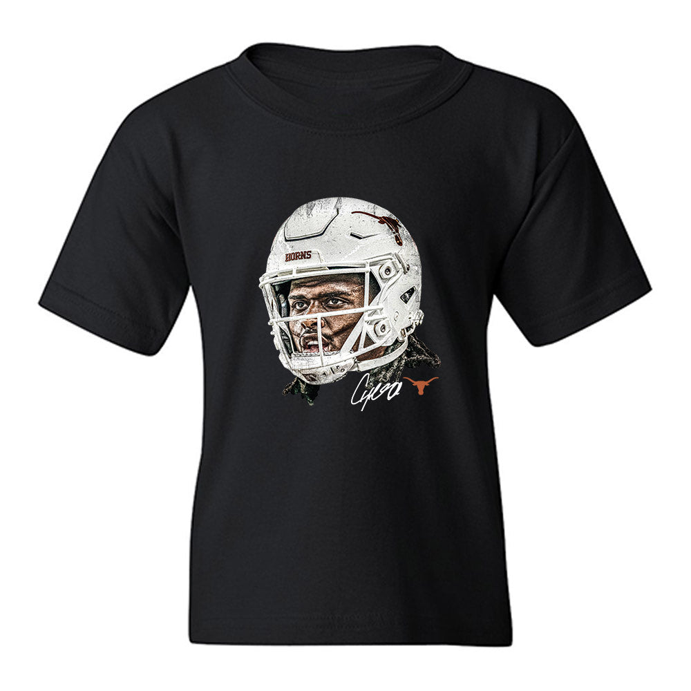 Texas - NCAA Football : CJ Baxter - Youth T-Shirt-0