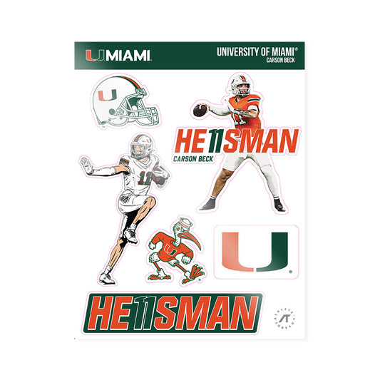 Miami - NCAA Football : Carson Beck - Sticker Sheet-0