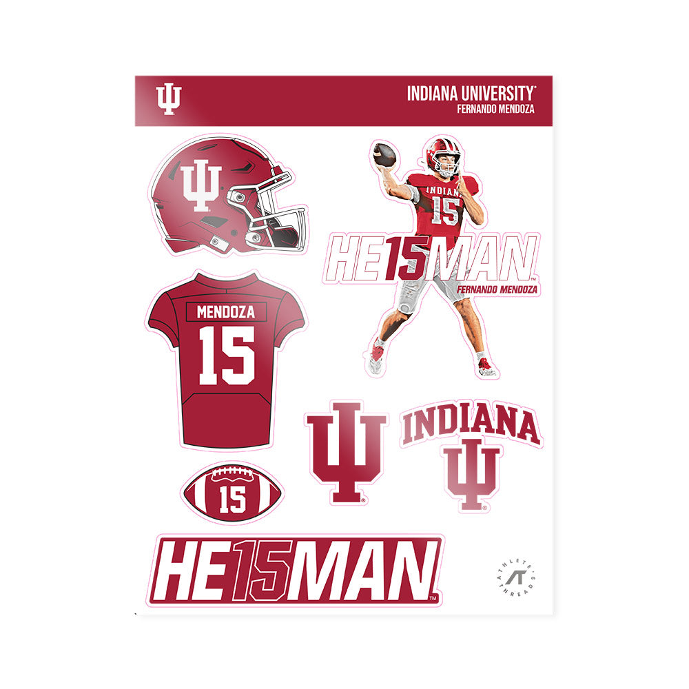 Indiana - NCAA Football : Fernando Mendoza - Heisman Sticker Sheet-0