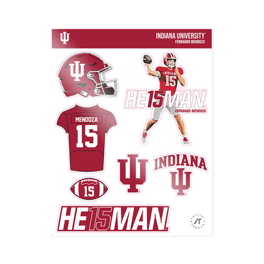 Indiana - NCAA Football : Fernando Mendoza - Heisman Sticker Sheet-0