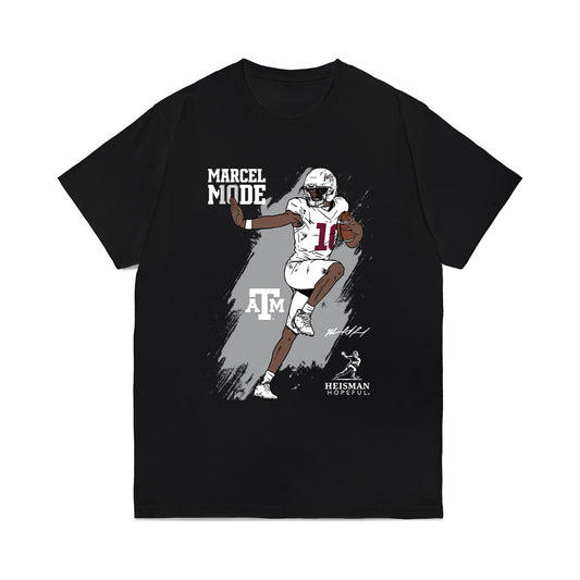 Texas A&M - NCAA Football : Marcel Reed - Heisman Stance Comfort Colors T-Shirt-0