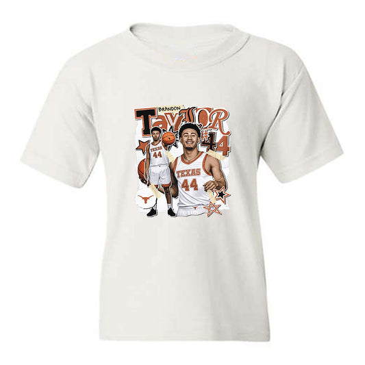 Texas - NCAA Men's Basketball : Brandon Taylor - Collage Youth T-Shirt-0