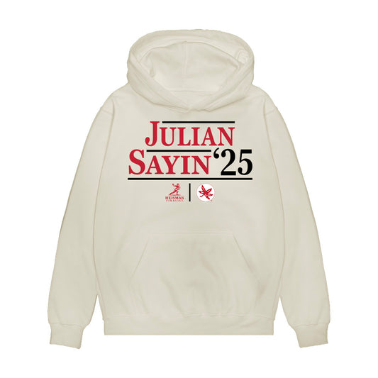 Ohio State - NCAA Football : Julian Sayin - Heisman Finalist Campaign Premium Hooded Sweatshirt-0
