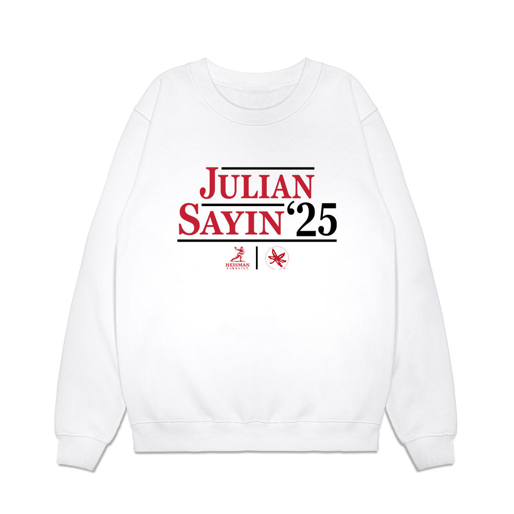 Ohio State - NCAA Football : Julian Sayin - Heisman Finalist Campaign Premium Crewneck Sweatshirt-0