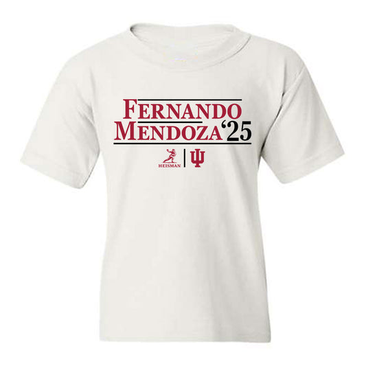Indiana - NCAA Football : Fernando Mendoza - Heisman Winner Campaign Youth T-Shirt-0