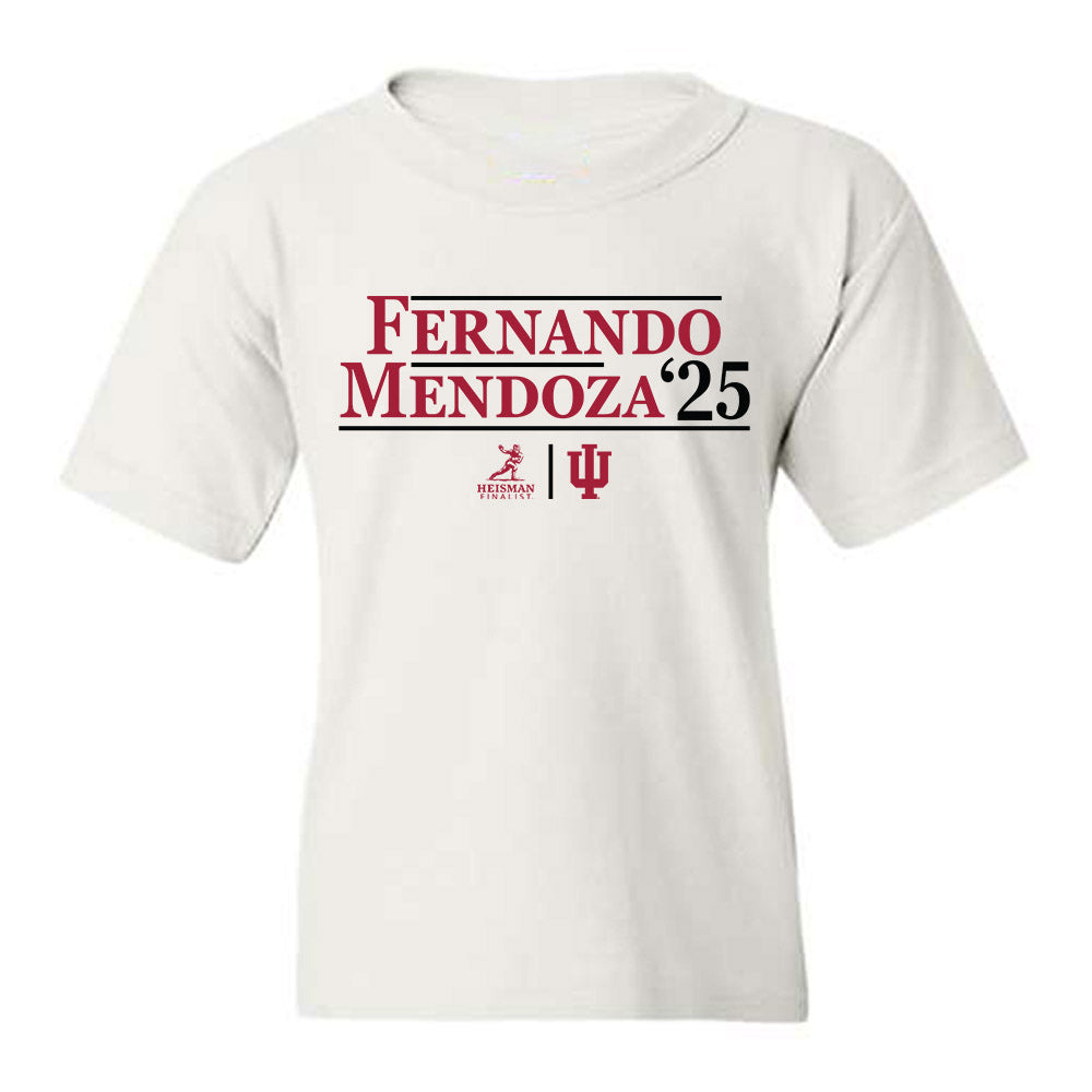 Indiana - NCAA Football : Fernando Mendoza - Heisman Finalist Campaign Youth T-Shirt-0