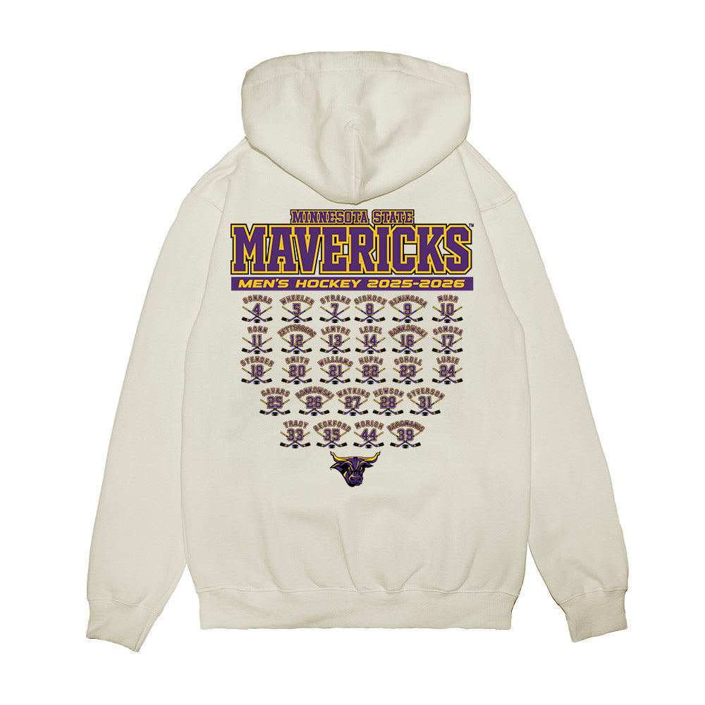 Minn. St. - NCAA Men's Ice Hockey : Roster Tee Premium Hooded Sweatshirt-1