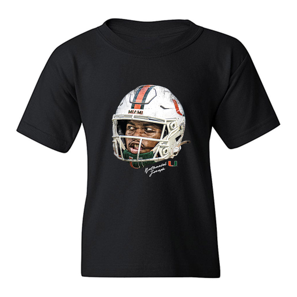 Miami - NCAA Football : Nathaniel Joseph - GameFace Youth T-Shirt-0