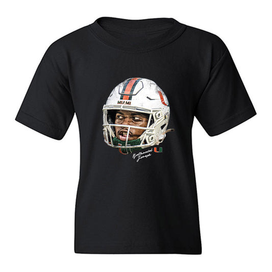 Miami - NCAA Football : Nathaniel Joseph - GameFace Youth T-Shirt-0
