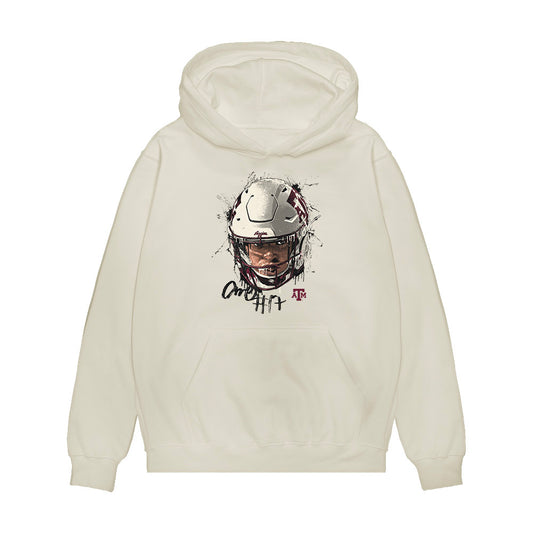 Texas A&M - NCAA Football : Theo Melin Ohrstrom - Premium Hooded Sweatshirt-0