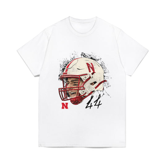 Nebraska - NCAA Football : Luke Lindenmeyer - Game Face Comfort Colors T-Shirt-0