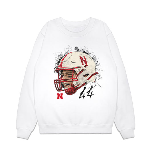 Nebraska - NCAA Football : Luke Lindenmeyer - Game Face Premium Crewneck Sweatshirt-0