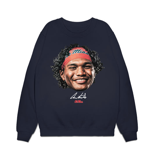 Ole Miss - NCAA Football : Austin Simmons - Game Face Premium Crewneck Sweatshirt-0