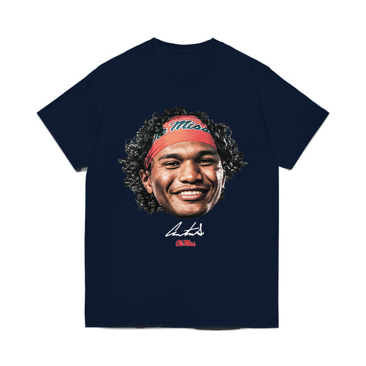 Ole Miss - NCAA Football : Austin Simmons - Game Face Comfort Colors T-Shirt-0