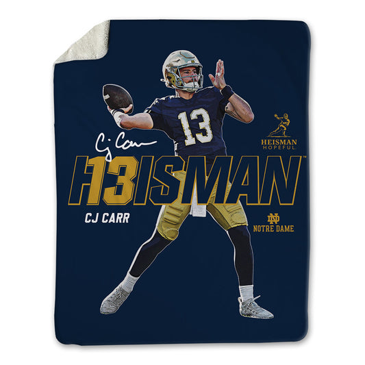 Notre Dame - NCAA Football : CJ Carr - Heisman Blanket-0
