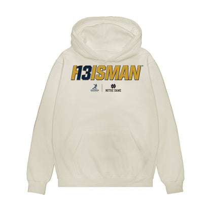 Notre Dame - NCAA Football : CJ Carr - Heisman Premium Hooded Sweatshirt-0