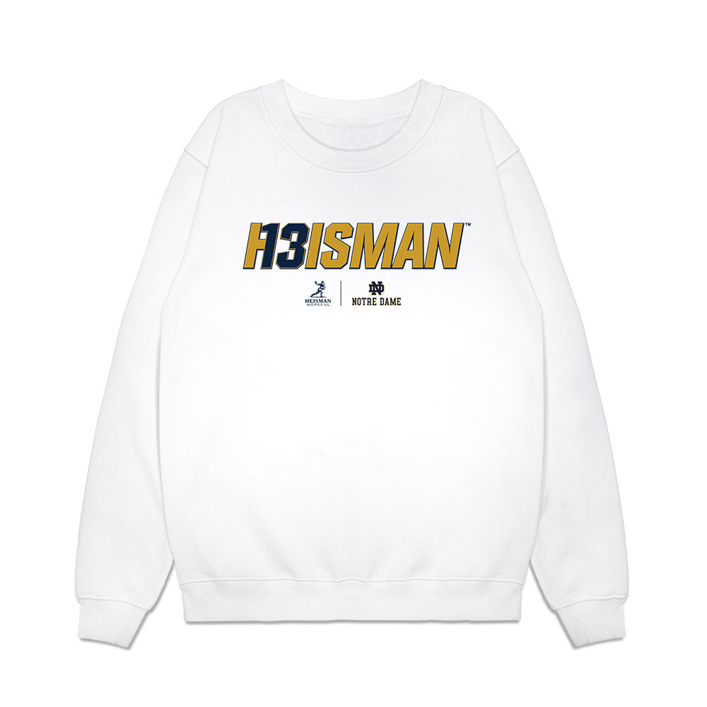 Notre Dame - NCAA Football : CJ Carr - Heisman Premium Crewneck Sweatshirt-0