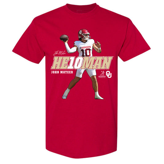 Oklahoma - NCAA Football : John Mateer - T-Shirt-0