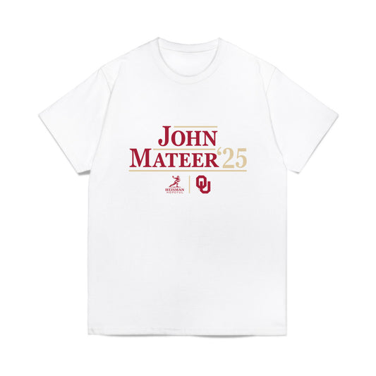Oklahoma - NCAA Football : John Mateer - Heisman Campaign Tee Comfort Colors T-Shirt-0