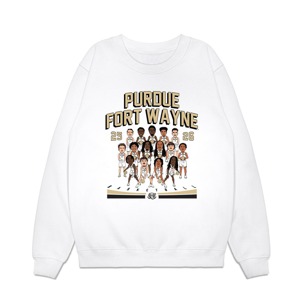 PFW - NCAA Men's Basketball : Team Caricature Premium Crewneck Sweatshirt-0