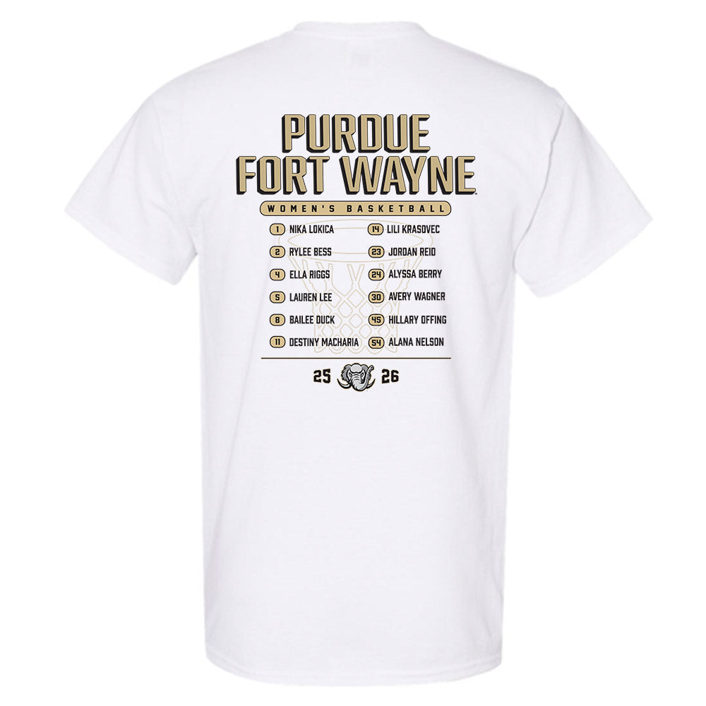 PFW - NCAA Women's Basketball : Roster T-Shirt-1