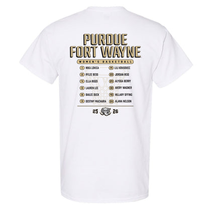 PFW - NCAA Women's Basketball : Roster T-Shirt-1