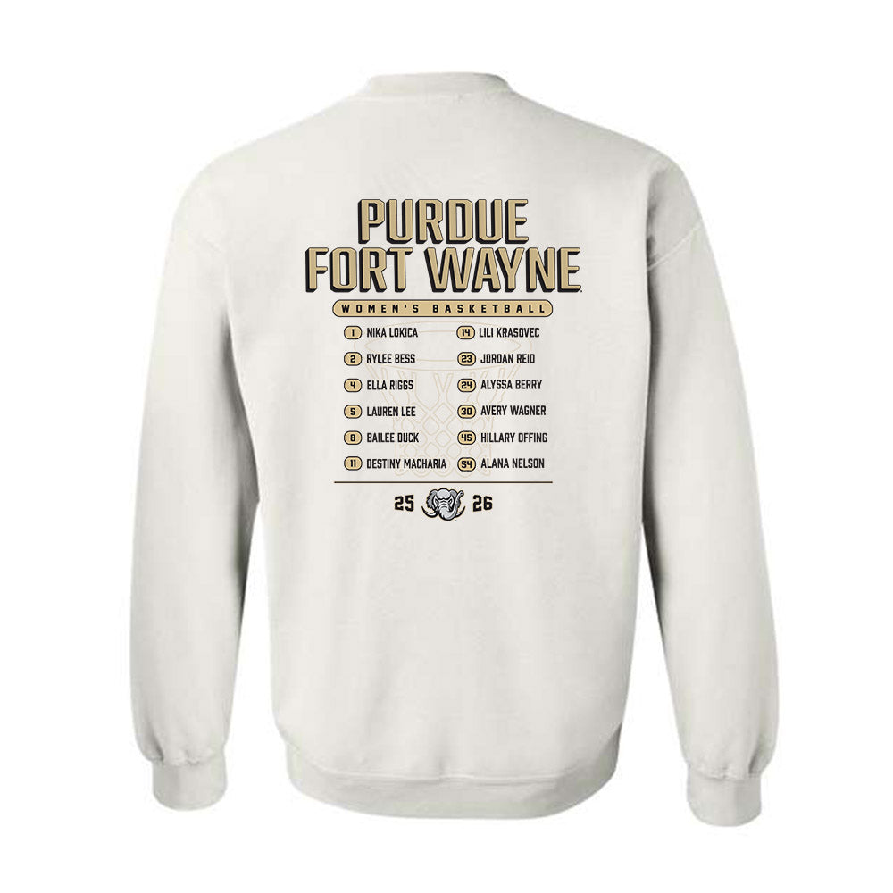PFW - NCAA Women's Basketball : Roster Crewneck Sweatshirt-1