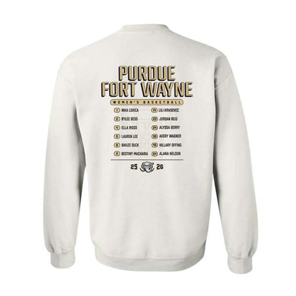 PFW - NCAA Women's Basketball : Roster Crewneck Sweatshirt-1