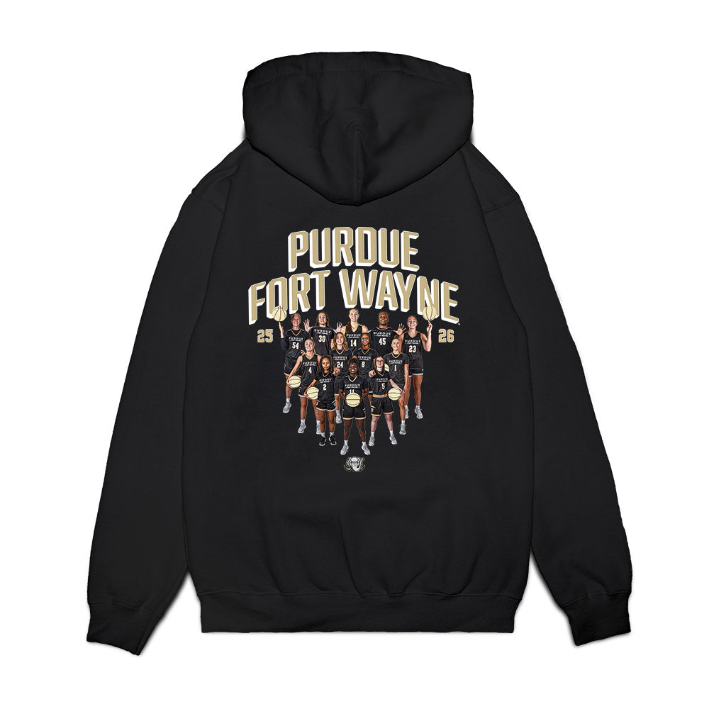 PFW - NCAA Women's Basketball : Team Collage Premium Hooded Sweatshirt-1
