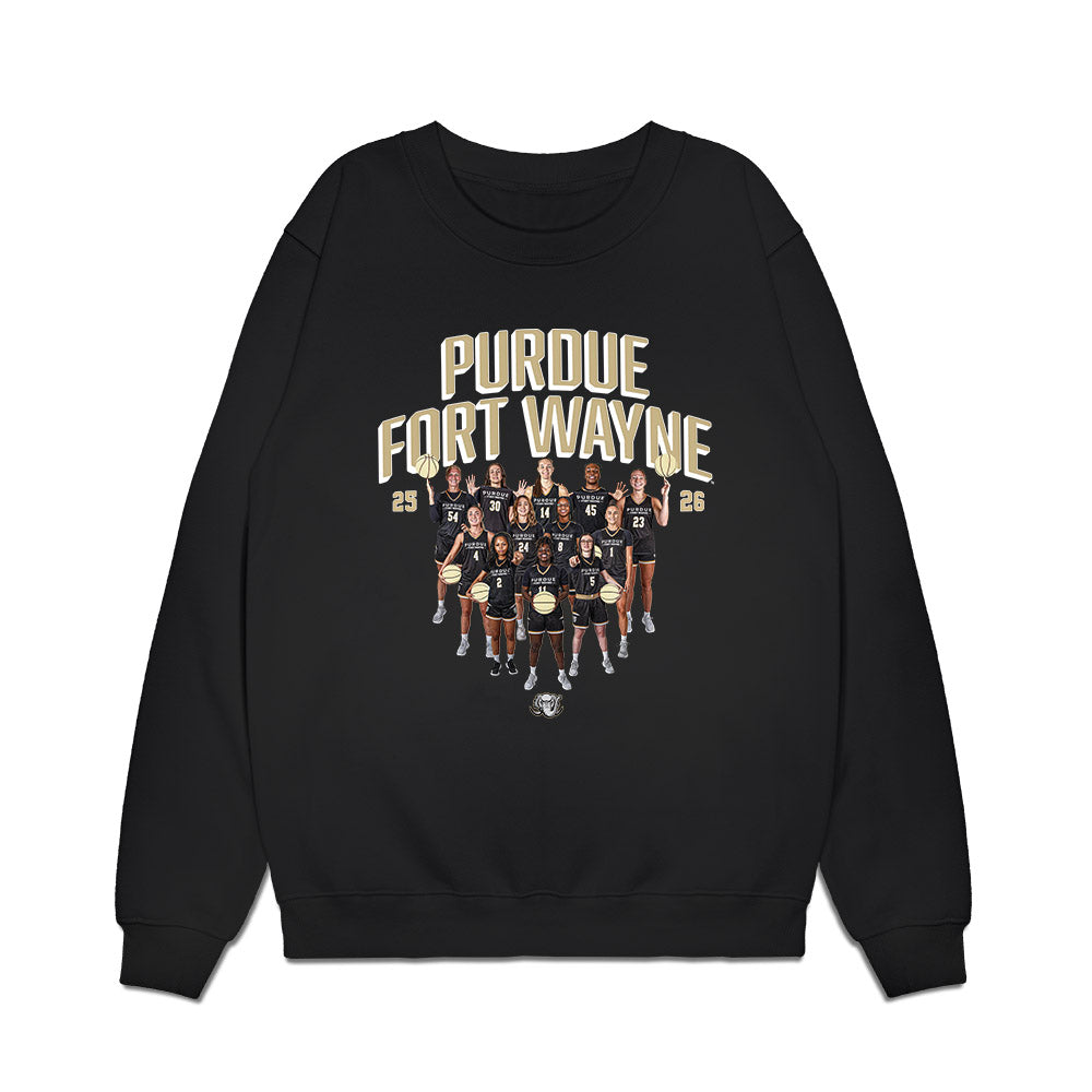 PFW - NCAA Women's Basketball : Team Collage Premium Crewneck Sweatshirt-0