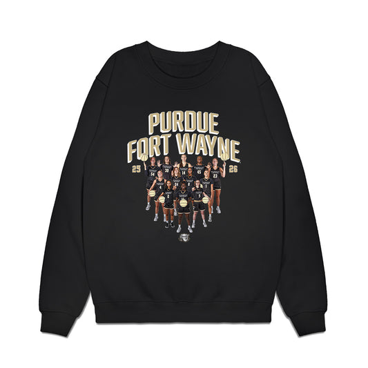 PFW - NCAA Women's Basketball : Team Collage Premium Crewneck Sweatshirt-0