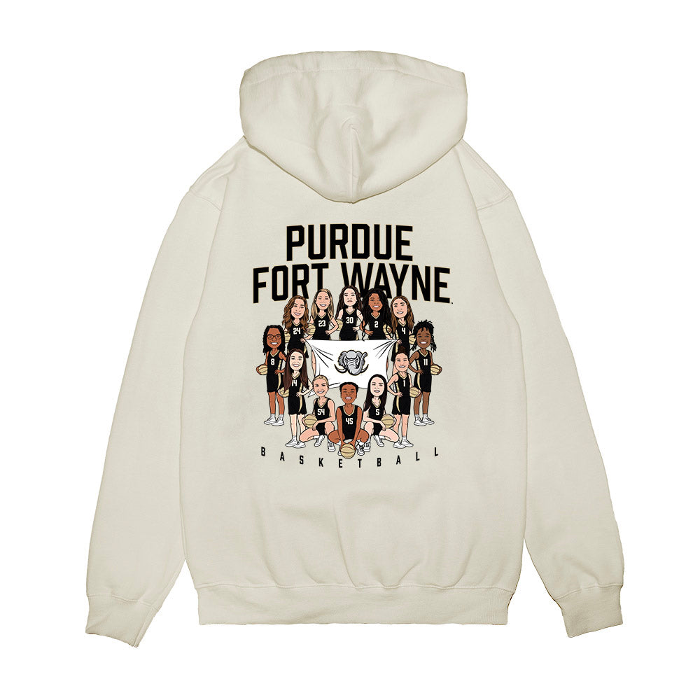 PFW - NCAA Women's Basketball : Team Caricature Premium Hooded Sweatshirt-1