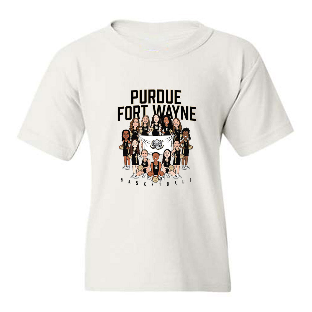 PFW - NCAA Women's Basketball : Team Caricature Youth T-Shirt-0