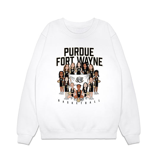 PFW - NCAA Women's Basketball : Team Caricature Premium Crewneck Sweatshirt-0
