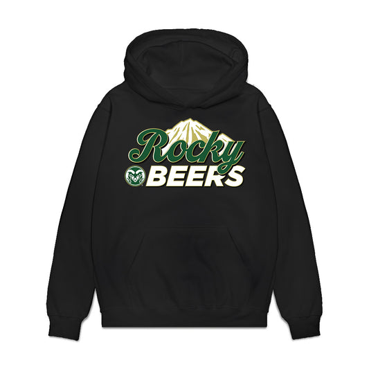 Colorado State - NCAA Football : Rocky Beers - Graphic Premium Hooded Sweatshirt-0
