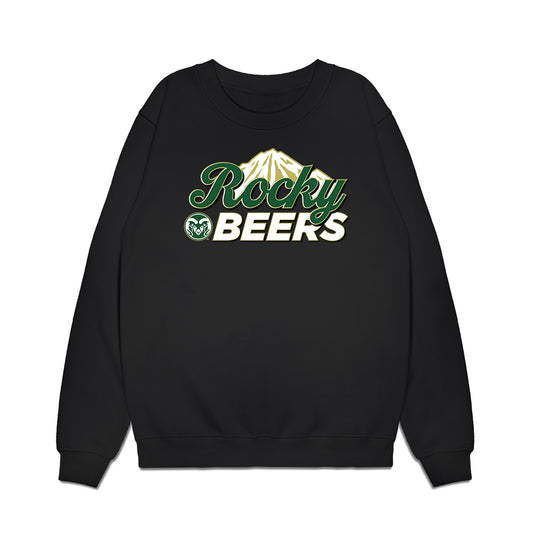 Colorado State - NCAA Football : Rocky Beers - Graphic Premium Crewneck Sweatshirt-0