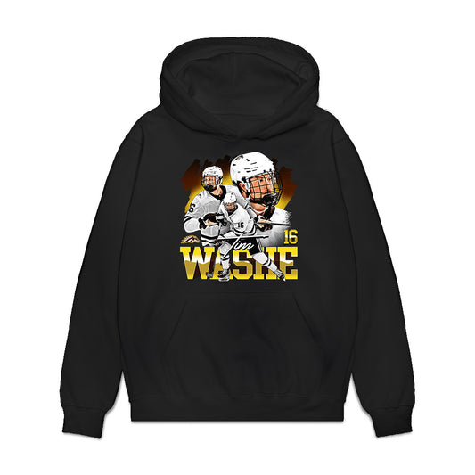 Western Michigan - NCAA Men's Ice Hockey : Tim Washe - Premium Hooded Sweatshirt-0