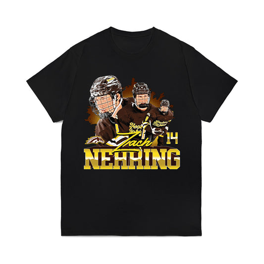Western Michigan - NCAA Men's Ice Hockey : Zach Nehring - Collage Comfort Colors T-Shirt-0