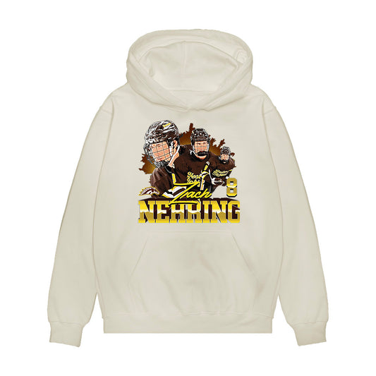 Western Michigan - NCAA Men's Ice Hockey : Zach Nehring - Collage Premium Hooded Sweatshirt-0
