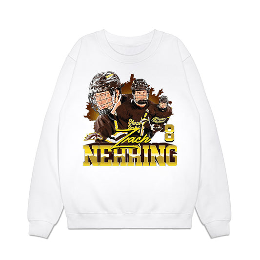 Western Michigan - NCAA Men's Ice Hockey : Zach Nehring - Collage Premium Crewneck Sweatshirt-0