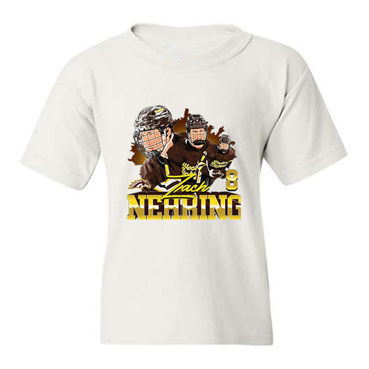 Western Michigan - NCAA Men's Ice Hockey : Zach Nehring - Collage Youth T-Shirt-0