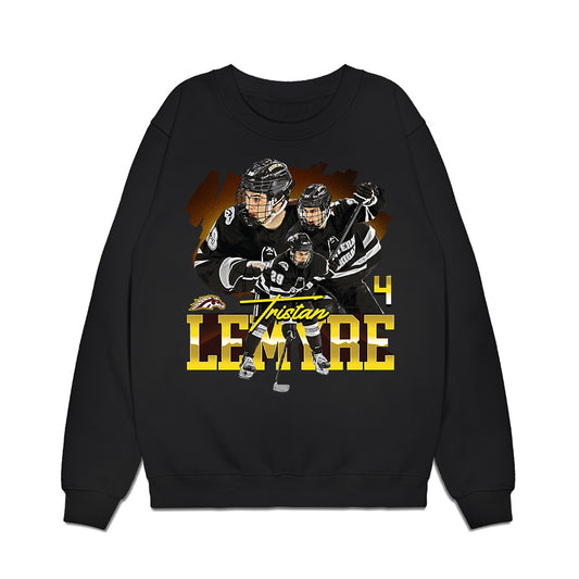 Western Michigan - NCAA Men's Ice Hockey : Tristan Lemyre - Premium Crewneck Sweatshirt-0