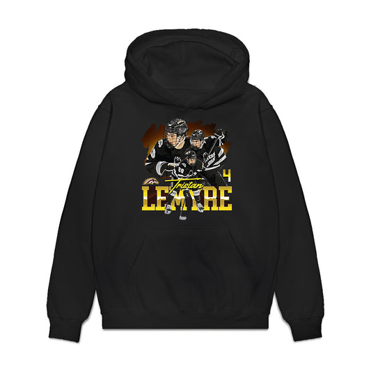 Western Michigan - NCAA Men's Ice Hockey : Tristan Lemyre - Premium Hooded Sweatshirt-0