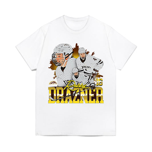Western Michigan - NCAA Men's Ice Hockey : Robby Drazner - Collage Comfort Colors T-Shirt-0