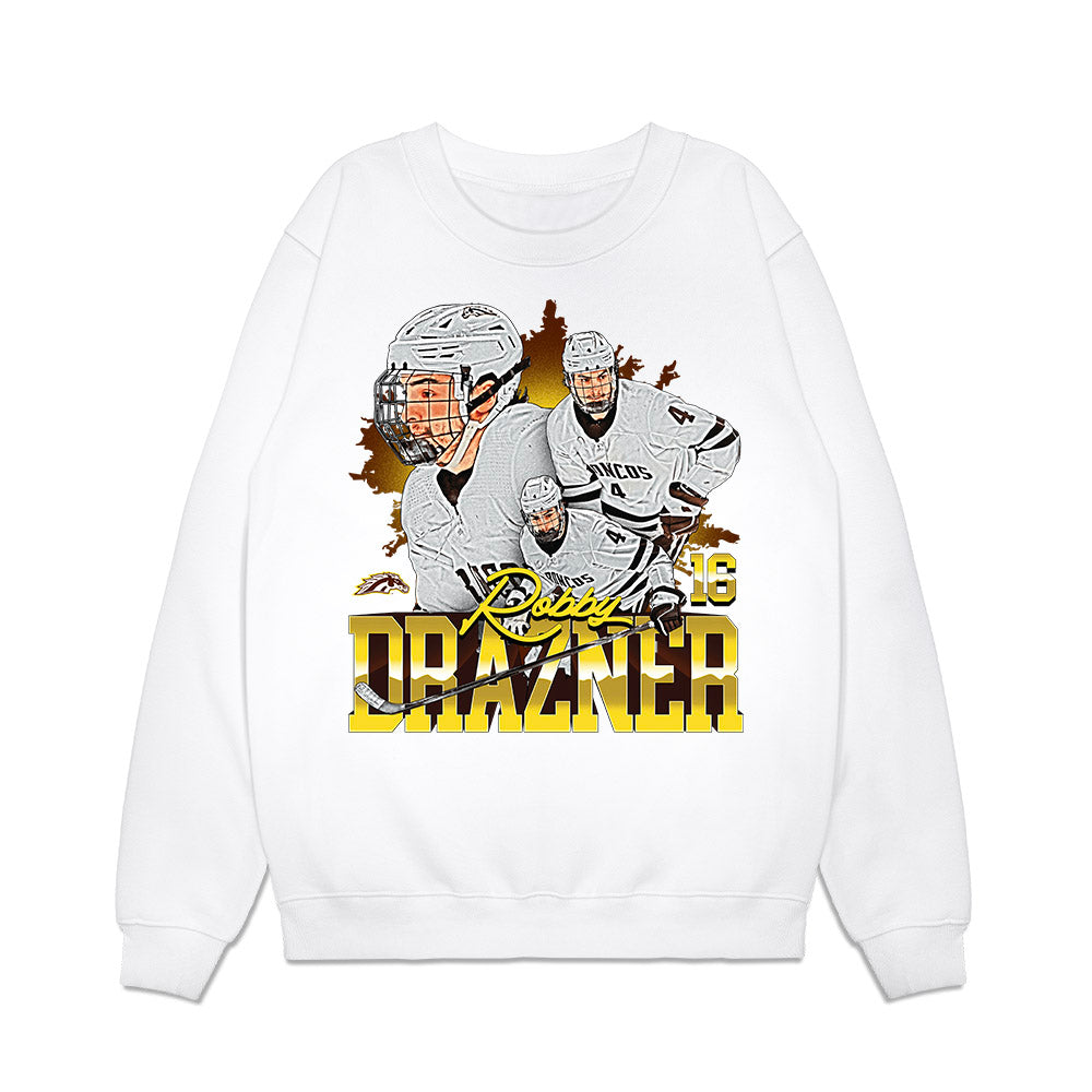 Western Michigan - NCAA Men's Ice Hockey : Robby Drazner - Collage Premium Crewneck Sweatshirt-0